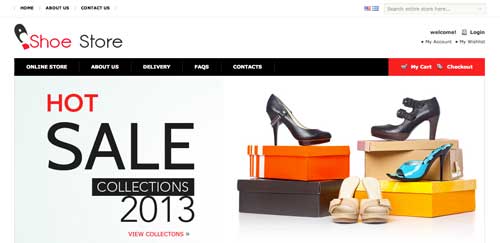 Magento themes para tu tienda online: Shoe Store