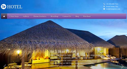 Los mejores temas WordPress de este año para hoteles: 5 Star Hotel