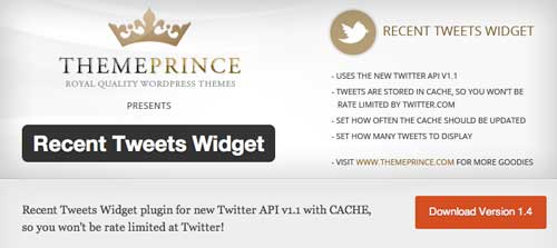 Plugin WordPress para añadir widget de Twitter: Recent Tweets Widget