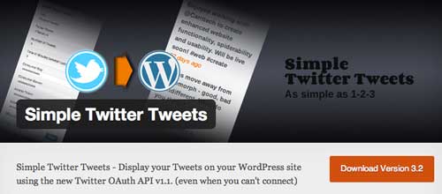 Plugin WordPress para añadir widget de Twitter: Simple Twitter Tweets