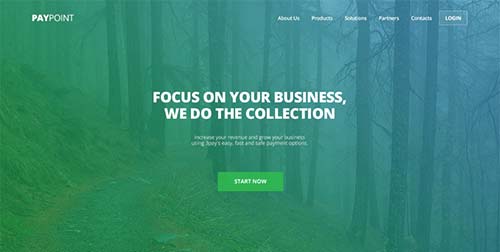 Conceptos de página con estilo flat web design: PayPoint