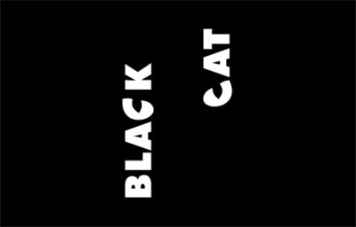 Diseño de logos que hacen uso efectivo de los espacios en blanco: Black Cat