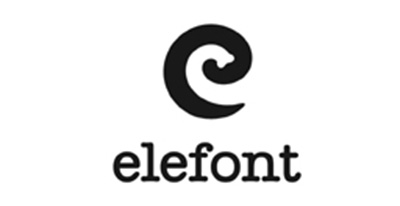Diseño de logos que hacen uso efectivo de los espacios en blanco: Elefont