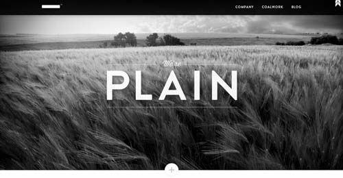 Sitios web que hacen uso de fotos de paisajes hermosos: Plain