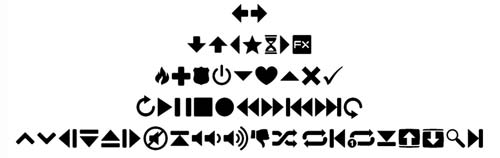 Tipografías gratis diseñadas en base a iconos: Guifxv2 Transport Font