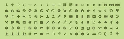Tipografías gratis diseñadas en base a iconos: MFG Labs Icon Set