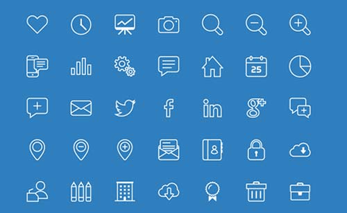Tipografías gratis diseñadas en base a iconos: Vector Line Icons