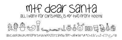 Tipografias gratis para tus diseños navideños: Dear Santa