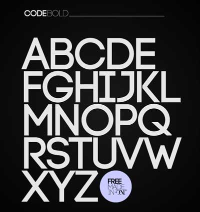 Tipografias gratis adecuadas para títulos:  Code Free Font