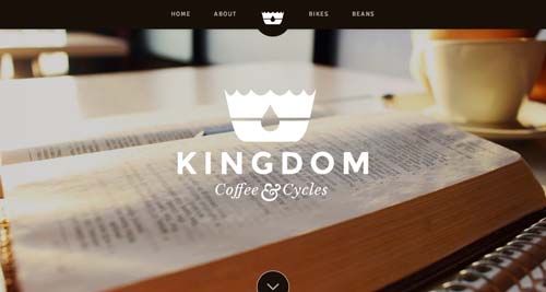 Ejemplos de tipografías para títulos: Kingdom Coffee & Cycles
