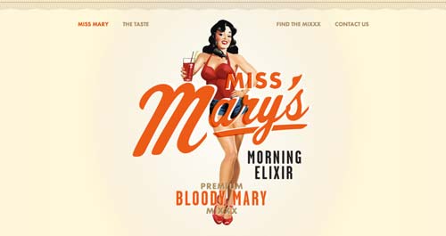 Ejemplos de tipografías para títulos: Miss Mary's Morning Elixir