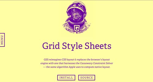 Ejemplos de paginas web que hacen uso de botones fantasma: Grid Style Sheets