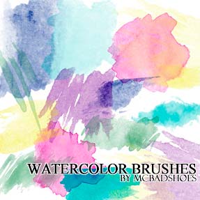 Pinceles Photoshop gratuitos con efecto de acuarela: Watercolor Brushes