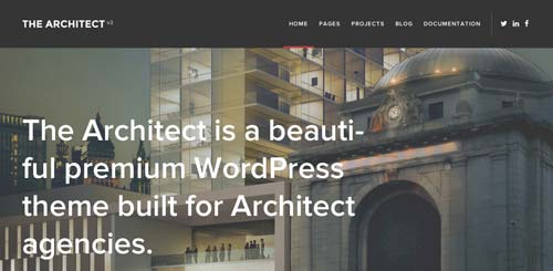 Temas WordPress adaptativos para portafolios online: Architect v2