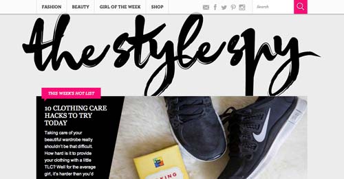 Ejemplos de paginas web de revistas y diarios online: The Style Spy