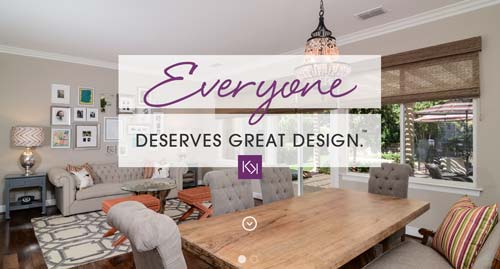 Ejemplos de paginas web de agencias de diseño de interiores: Kerrie Kelly