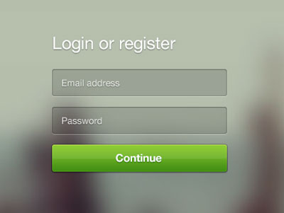 Ejemplos de formularios web de acceso: Login or register