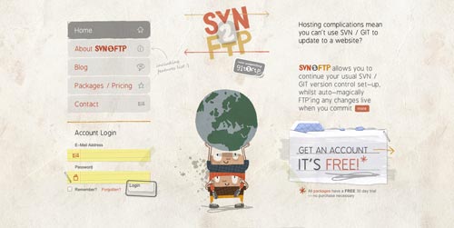 Ejemplos de formularios web de acceso: SVN2FTP