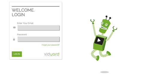 Ejemplos de formularios web de acceso: Vidyard