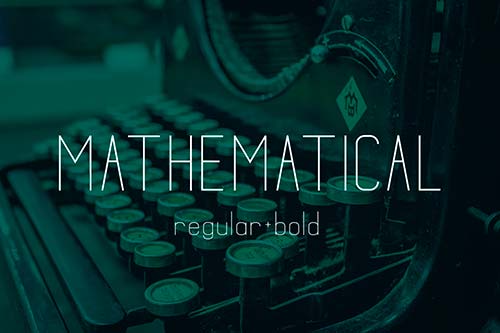 Tipografías apropiadas para diseño de marca: Mathematical