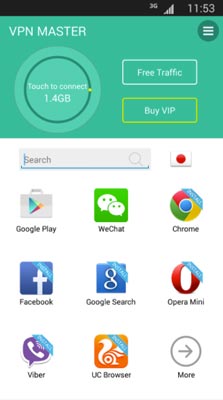 Programas para Android para navegar usando VPN: VPN Master