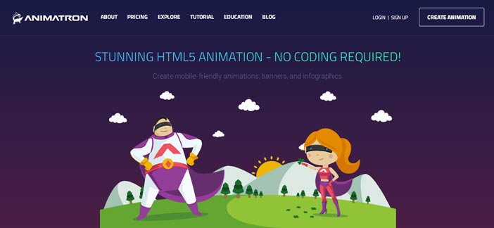 Herramientas para crear animaciones HTML5: Animatron