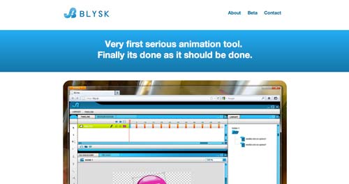 Herramientas para crear animaciones HTML5: Blysk