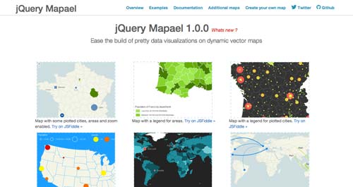 Librerías de JavaScript plugin para crear mapas interactivos: JQuery Mapael