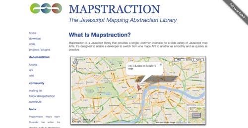 Librerías de JavaScript plugin para crear mapas interactivos: Mapstraction