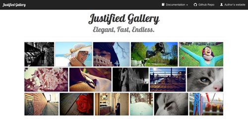 Plugin JQuery para crear galerías  en base a una cuadrícula: Justified Gallery