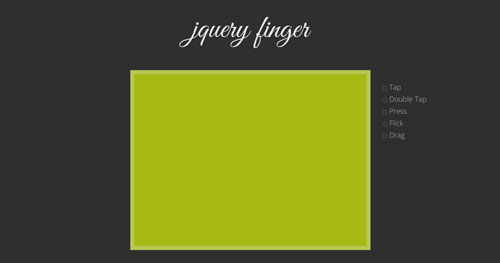Plugin JQuery optimizados para dispositivos móviles táctiles: JQuery Finger