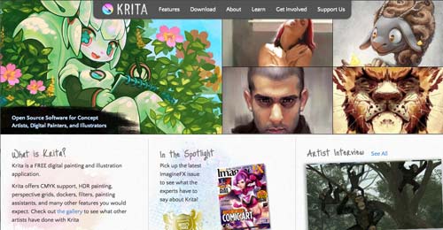 Programas para ordenadores de ilustracion digital: Krita