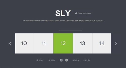 Librerías de codigo javascript para añadir efectos de scrolling: Sly