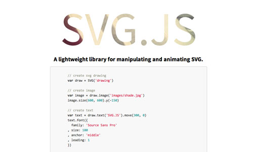 Librerías de Javascript plugin para animar gráficos SVG: SVG.js