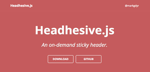 Plugin jQuery para fijar elementos: Headhesive.js