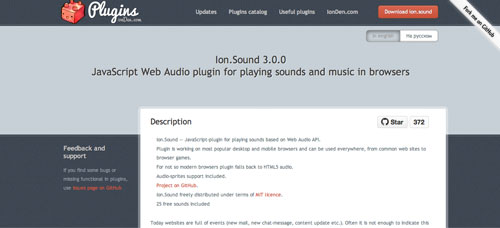 Plugin Jquery para reproducir audio en tu sitio: Ion Sound