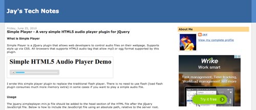 Plugin Jquery para reproducir audio en tu sitio: Simple Player