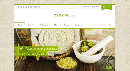Temas WordPress de pago para tiendas online: Organic Shop