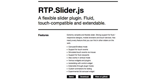 Plugin jQuery para incluir slider de imágenes adaptativos: RTP Slider.js