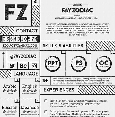 Plantillas de curriculum vitae gratuitas: Free Resume Template de Fay Zodiac