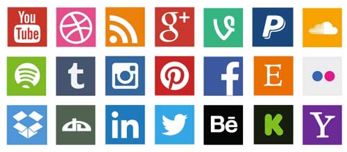 Pack gratuito de iconos de redes sociales: Flat Social Media Icon Vector Pack de Allan McAvoy