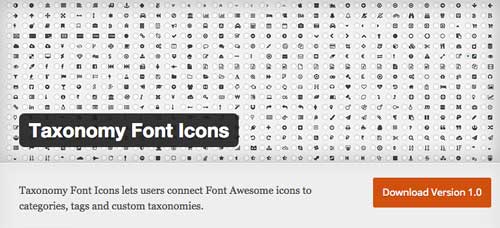 Plugin WordPress para organizar categorías y etiquetas: Taxonomy Font Icons