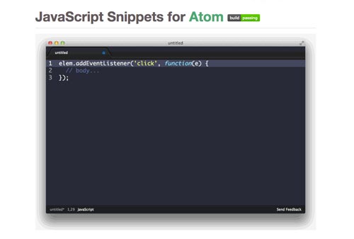 Atom Packages que todo desarrollador necesita: JavaScript Snippets