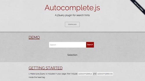 Plugin jQuery para implementar función Autocompletar en tu sitio: Autocomplete.js