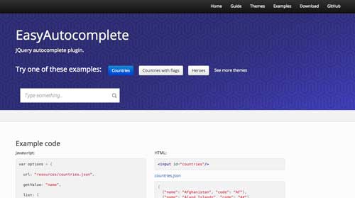 Plugin jQuery para implementar función Autocompletar en tu sitio: Easy Autocomplete