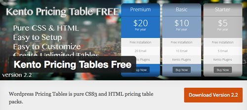 plugins-gratuitos-crear-tabla-de-precios-en-wordpress-KentoPricingTableFree