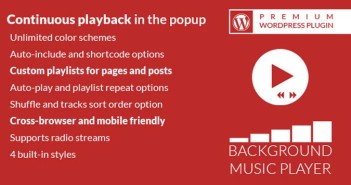 Plugin Wordpress para incorporar reproductor multimedia: Background Music Player