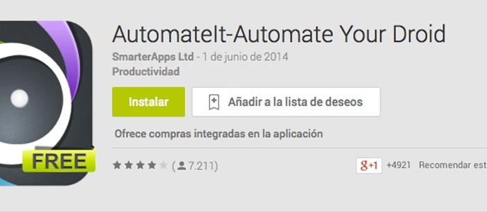 Programas para Android para automatizar procesos: AutomateIt