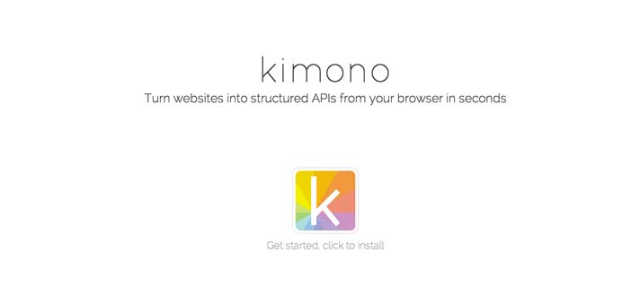 Kimono: Crear aplicaciones nunca fue tan sencillo