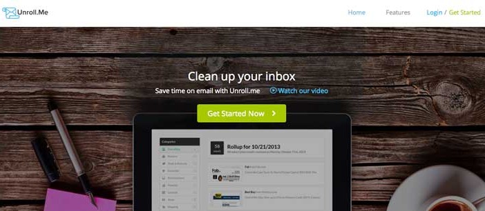 Gmail extension: Unroll.me